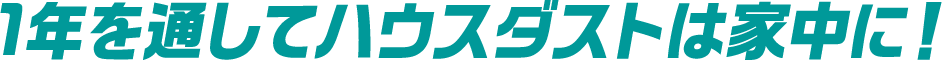 1年を通してハウスダストは家中に！